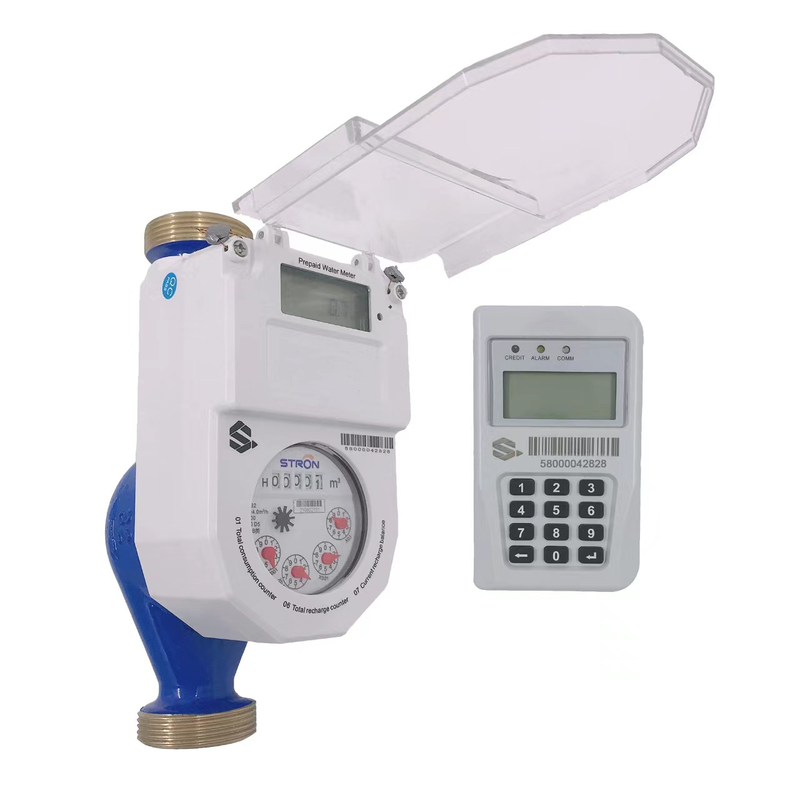 Mètre d'eau électronique intelligent payé d'avance/affranchi avec la valve non de retour