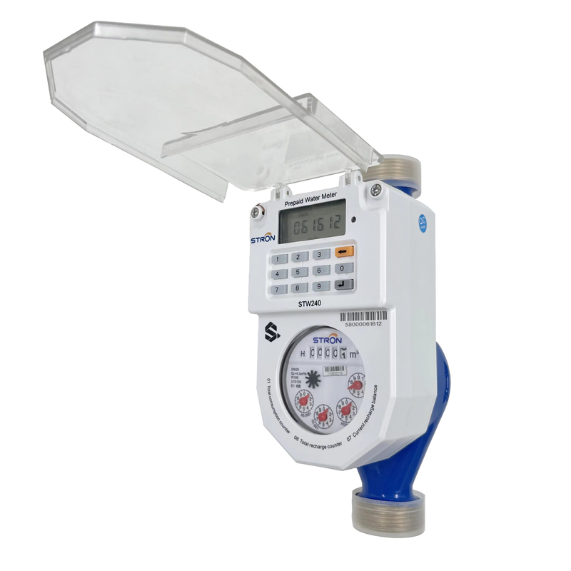 Durée de vie 100000h Compteur d'eau prépayé avec commutateur sensible au corps et paiement mobile M-PESA