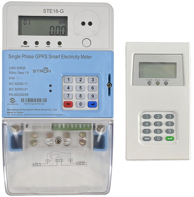Alarme de crédit faible et compteur intelligent prépayé monophasé, tension nominale 220V. Obtenez votre compteur d'électricité dès maintenant.