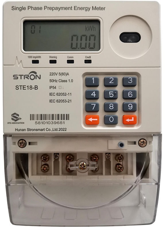Compteur d'électricité intelligent Smart Electricity Meter 50-60Hz Fréquence nominale avec prise en charge du paiement mobile et alimentation AC/DC Conception intelligente