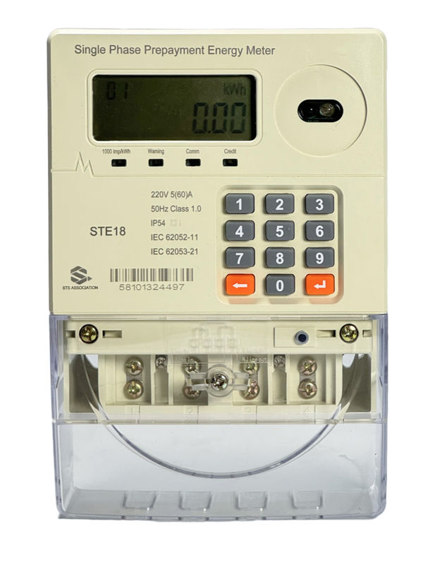 Compteur d'électricité intelligent Smart Electricity Meter 50-60Hz Fréquence nominale avec prise en charge du paiement mobile et alimentation AC/DC Conception intelligente