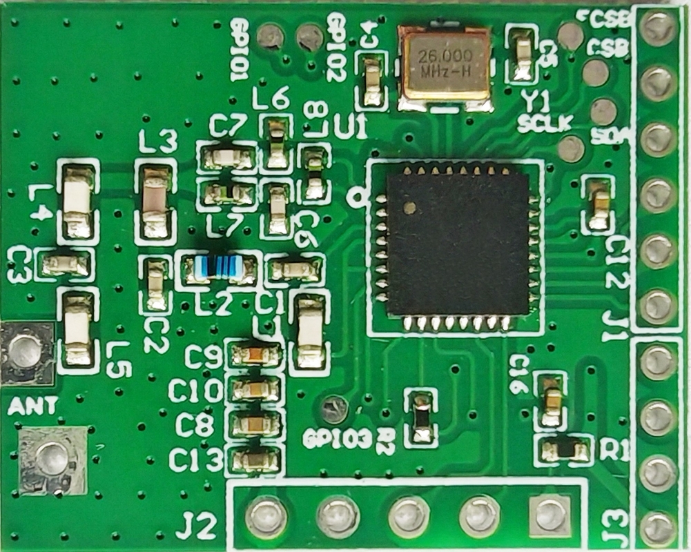 Module sans fil UART BGRF2 Ultra-compact: vitesse de 100 kbps, sensibilité -121 dBm et mode veille de 1μA