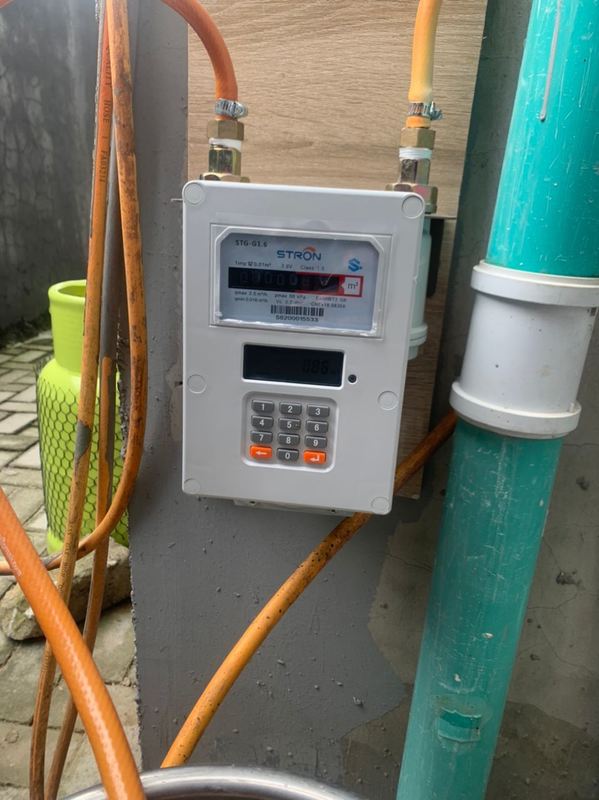 Compteur de gaz intelligent de haute précision de 1,5 degré avec télécommande et commande automatique de vanne