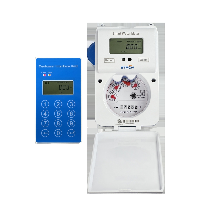 Compteur d'eau prépayé Laura de haute capacité sans fil RF vente d'usine IP68 avec clavier divisé batterie haute capacité OEM