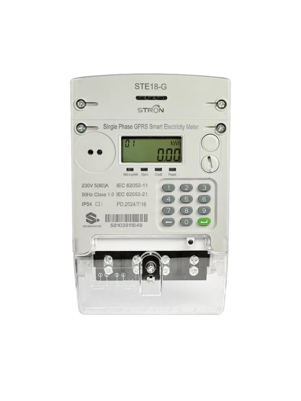 Détection de falsification activée Compteur GPRS prépayé avec télécommande 4g Moniteur d'énergie de déviation en 3 phases sur le clavier DIN Rail Input Way