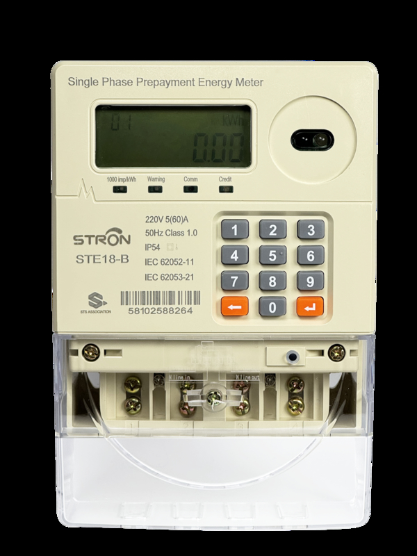 IP54 Compteur d'électricité à clavier à phase unique intelligent à tarifs multiples/anti-manipulation/limitation de puissance prépayé avec logiciel de vente