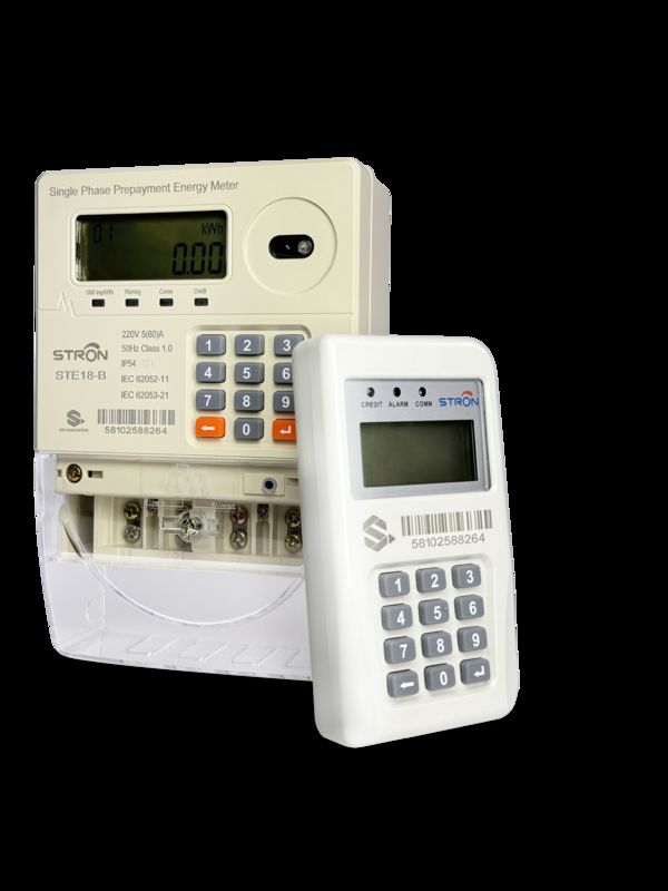 Compteur électrique prépayé intelligent prêt pour le paiement mobile avec enregistrement des données sur 10 ans et coupure automatique en cas de fraude