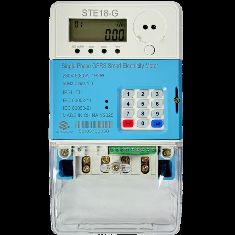 Module 4G et RF, télécommande sans fil, compteur électrique prépayé monophasé - chiffrement sécurisé STS, réinitialisation et anti-altération, compteur d'énergie intelligent prépayé