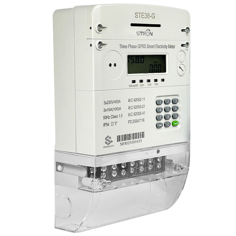 Compteur d'électricité prépayé intelligent en trois phases utilisant le mode d'entrée du clavier et le type de jeton prépayé prenant en charge les processus de facturation des services publics