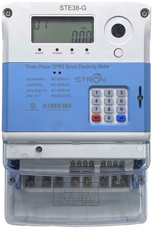 STS Smart GPRS Compteur d'électricité prépayé à trois phases CIU Compteur de charge de sécurité Tokens Affichage LCD Facilité d'installation 1e classe de précision