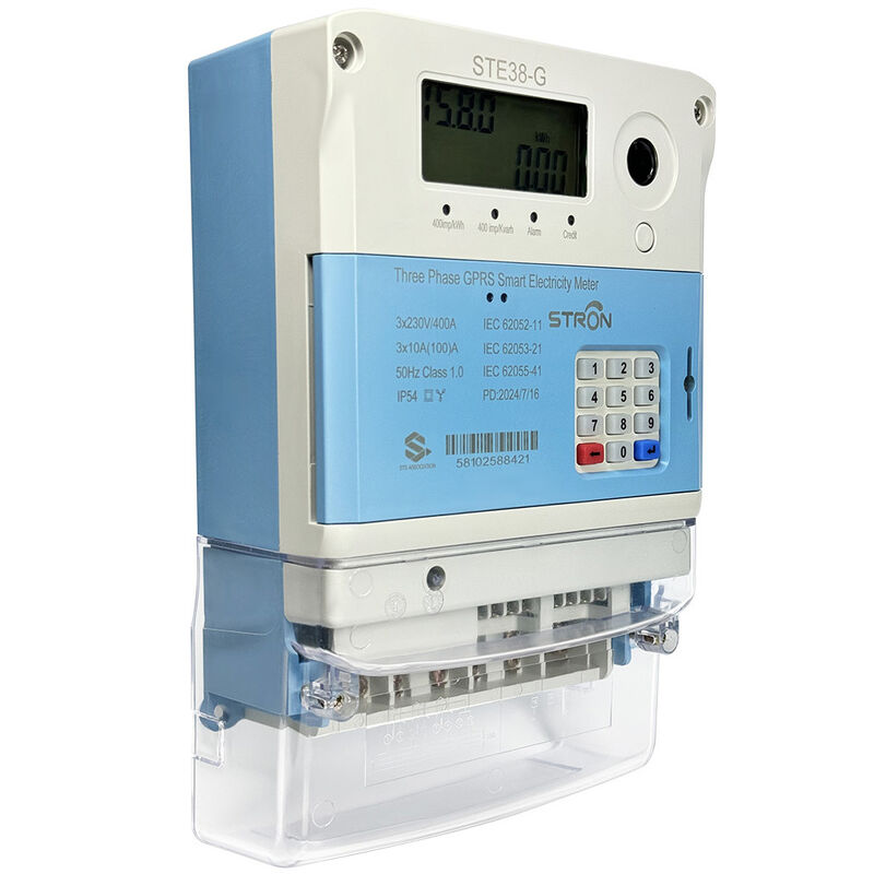 STS Smart GPRS Compteur d'électricité prépayé à trois phases CIU Compteur de charge de sécurité Tokens Affichage LCD Facilité d'installation 1e classe de précision