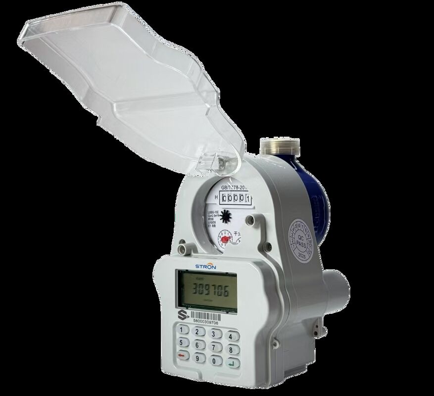 STRW240‑A Compteur d'eau prépayé à clavier STS DN15‑DN25 Laiton IP68 Relevé à distance LoRa‑RF Anti-fraude pour eau domestique et commerciale