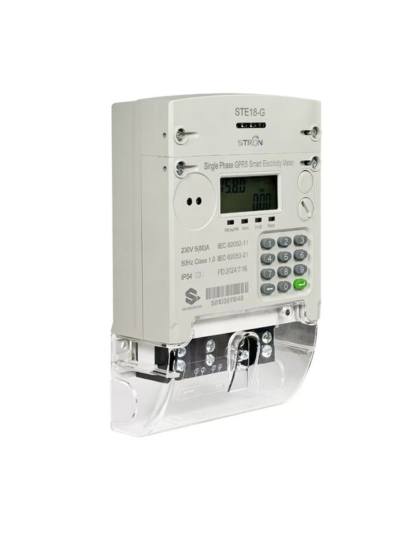 STS Prepaid Keypad Smart Electricity Meter with GPRS/4G Communication, Class 1.0 Accuracy, and IP54 Waterproof Rating