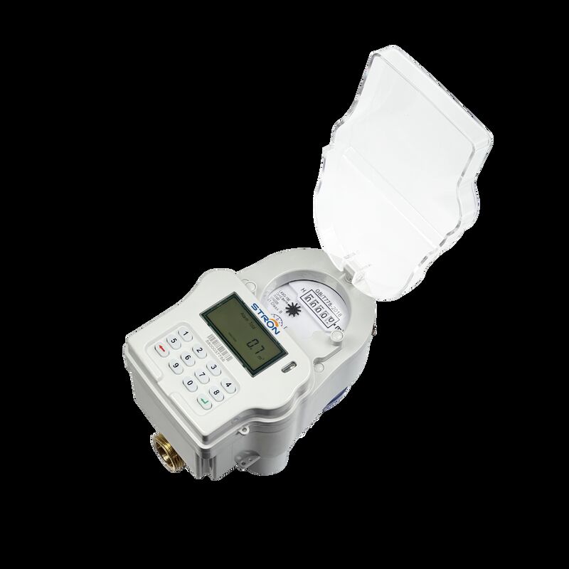 STRW240‑A Compteur d'eau prépayé à clavier STS DN15‑DN25 Laiton IP68 Relevé à distance LoRa‑RF Anti-fraude pour eau domestique et commerciale