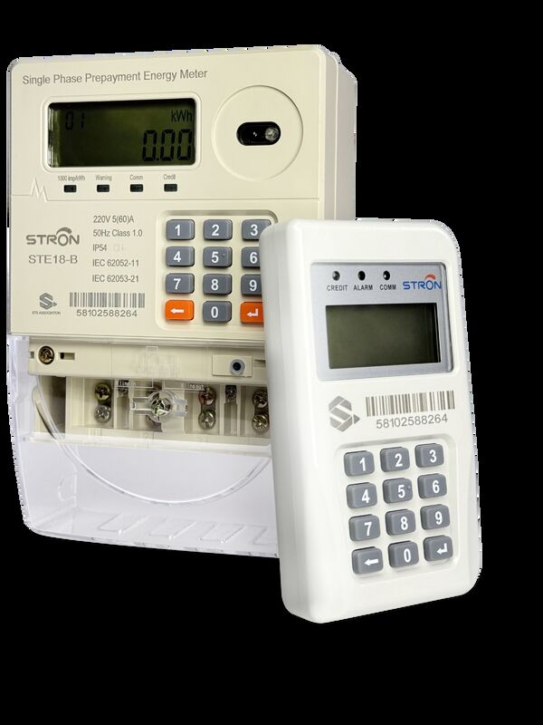 IP54 Compteur d'électricité à clavier à phase unique intelligent à tarifs multiples/anti-manipulation/limitation de puissance prépayé avec logiciel de vente
