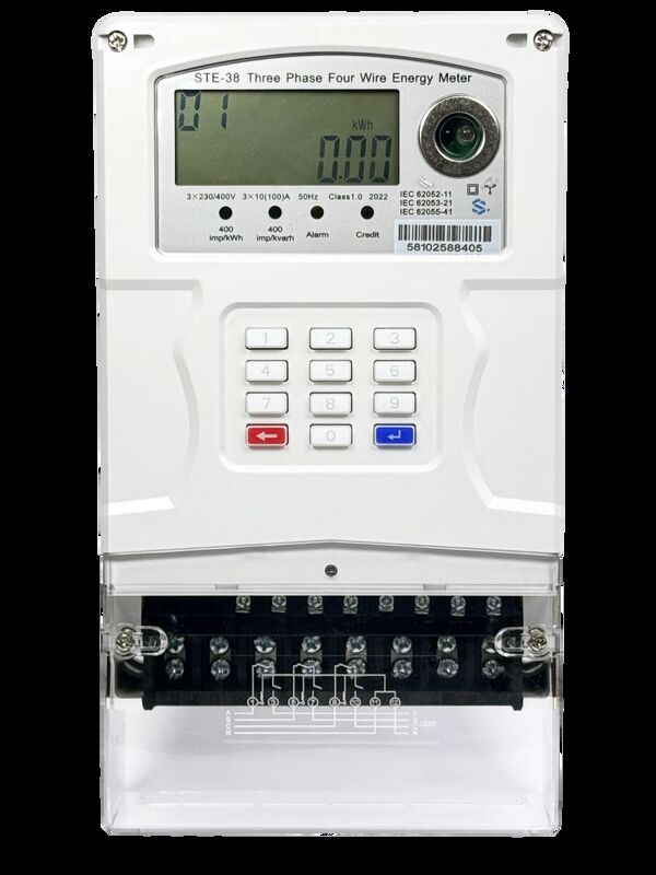 STS Smart Prepaid Electricity Meter avec une tension de batterie de 3,3 V et un courant de veille de 0,5 mA garantissant un fonctionnement à long terme et une collecte de données