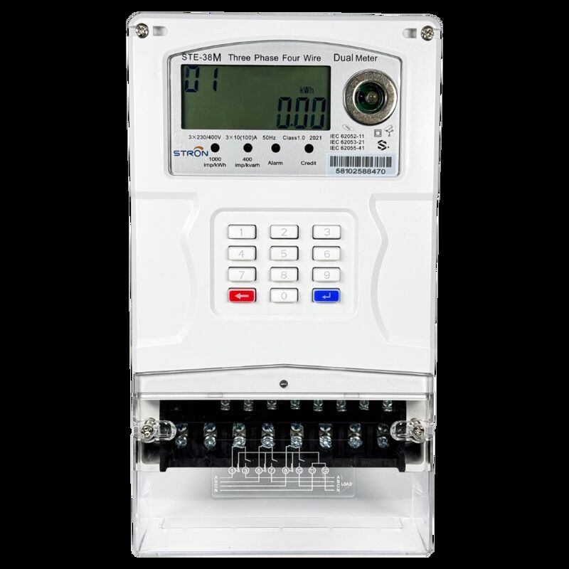 STE38-B Récupération quotidienne et mensuelle des découverts optionnels Compteur électrique intelligent Compatible avec les réseaux 2G et 4G permettant une utilisation d'énergie