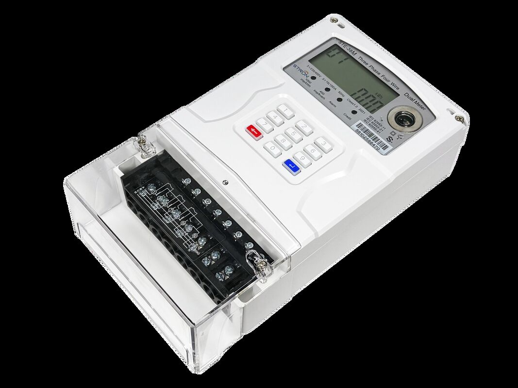Le compteur électrique à double source à trois phases passe automatiquement la mesure entre les sources du réseau et du générateur