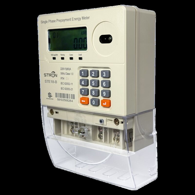 Compteur électrique intelligent prépayé avec coupure automatique du relais lorsque le crédit atteint zéro, garantissant un service électrique sécurisé et prépayé