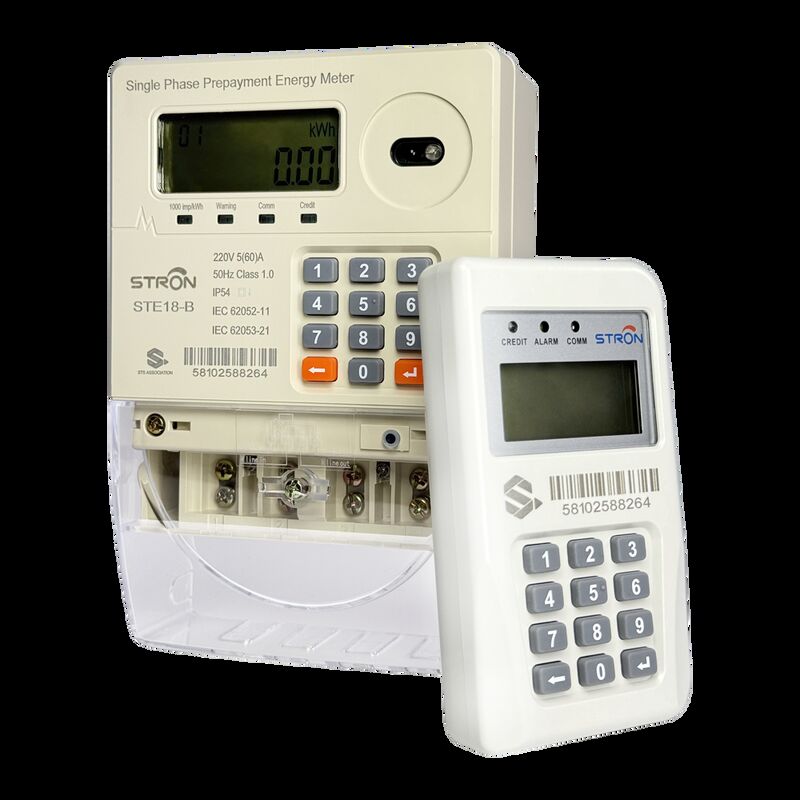 Compteur d'électricité prépayé intelligent STS à phase unique avec unité d'interface client et lecture à distance RF pour la surveillance de l'énergie