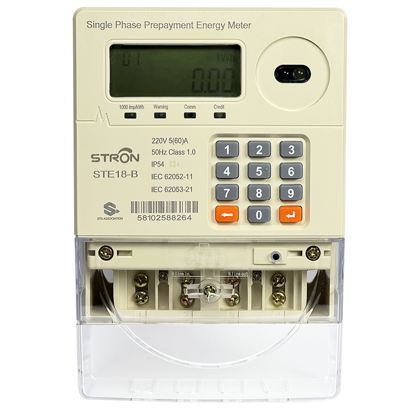 Compteur électrique intelligent prépayé conçu pour la gestion de l'électricité prépayée avec coupure automatique du relais à l'expiration du crédit