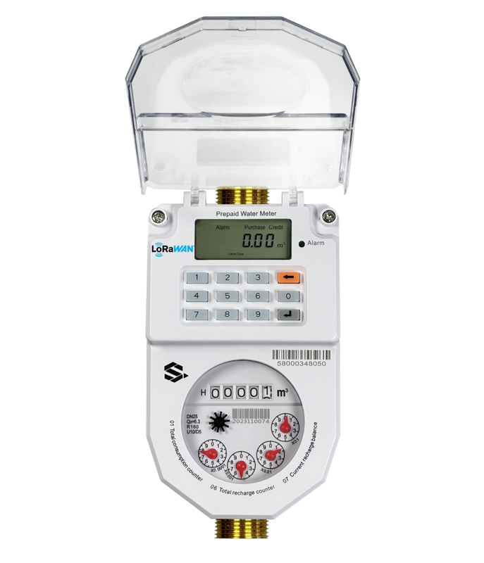 Smart Water Meter compatible with cloud based platforms allowing centralized monitoring and data management capabilities