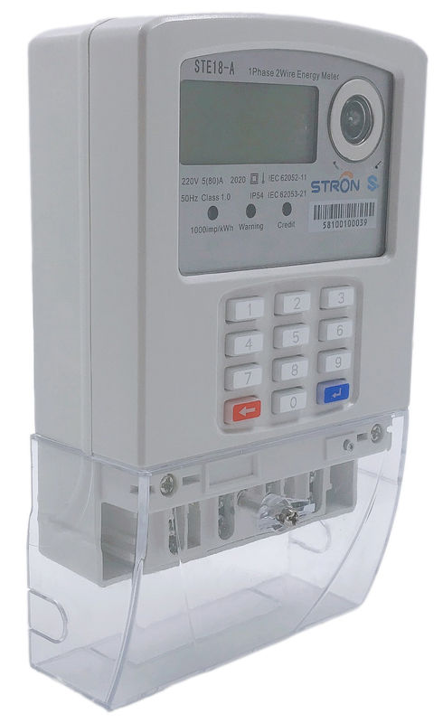 Mètre intelligent d'Electric Power de paiement d'avance fendu conforme de clavier numérique de STS monophasé avec l'unité d'interface utilisateurs de LORA-RF
