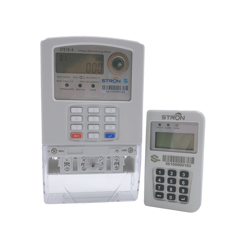 Mètre intelligent d'Electric Power de paiement d'avance fendu conforme de clavier numérique de STS monophasé avec l'unité d'interface utilisateurs de LORA-RF