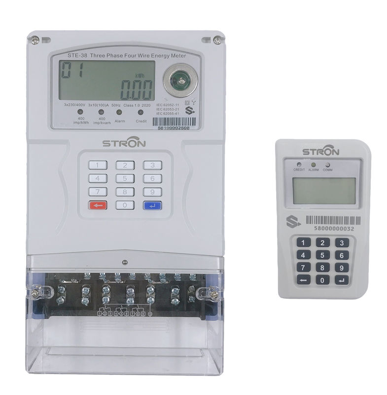 Type fendu standard triphasé de clavier numérique de STS salaire télécommandé futé de mètre électrique par le téléphone portable