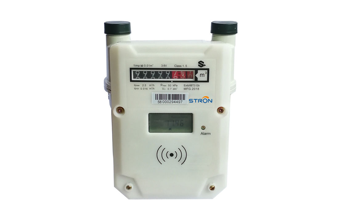 Niveau de protection IP65 Compteur de gaz intelligent avec batterie au lithium et plage de mesure 0-9999 M3