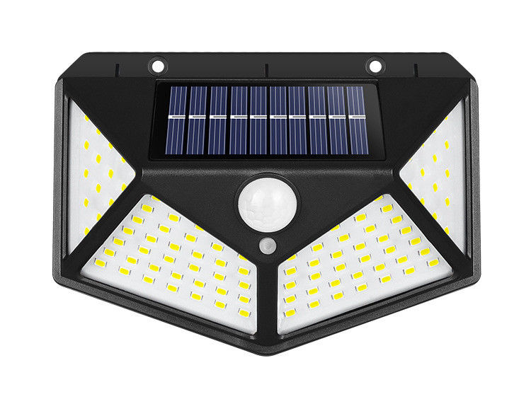 Lumières extérieures solaires de couloir d'induction de corps des lampes de mur de cour 100LED