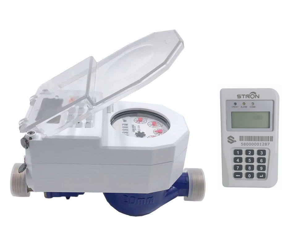 Mètre d'eau électronique intelligent payé d'avance/affranchi avec la valve non de retour