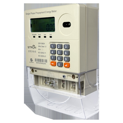 Indice de protection IP54 et compteur électrique intelligent prépayé à fonctionnement par clavier pour un comptage précis