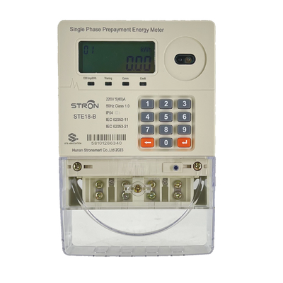 230V 60A STS 20 Recharge de jeton numérique Compteur d'électricité à phase unique prépayé pour le système solaire