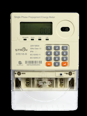 IP54 Compteur d'électricité à clavier à phase unique intelligent à tarifs multiples/anti-manipulation/limitation de puissance prépayé avec logiciel de vente