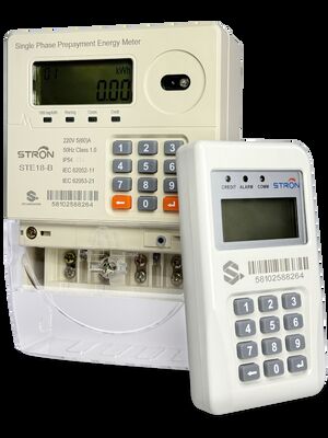 Stronpay Vending Software Enabled Smart Prepaid Electricity Meter Featuring Unlimited Capacity and Class 1 Accuracy Class for Usage