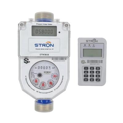 Compteur d'eau divisé standard STS - Précision de classe 2.0 et communication sans fil 350m LoRa - Compteur d'eau prépayé divisé sans fil - Fonctions d'alarme de découvert et de batterie faible