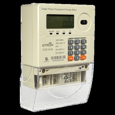 IP54 Compteur d'électricité à clavier à phase unique intelligent à tarifs multiples/anti-manipulation/limitation de puissance prépayé avec logiciel de vente