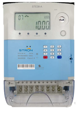 La norme de STE38-G GPRS Stron STS a payé d'avance le mètre à quatre fils triphasé de l'électricité
