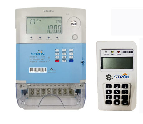 La norme de STE38-G GPRS Stron STS a payé d'avance le mètre à quatre fils triphasé de l'électricité