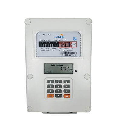 STS 2.5m3/H standard a payé d'avance le compteur à gaz avec l'affichage à cristaux liquides Diaplsy