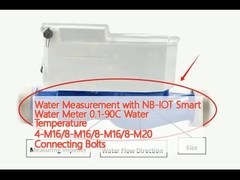 Mesure de l'eau avec le compteur d'eau intelligent NB-IOT 0,1-90C Température de l'eau 4-M16/8-M16/8-M16/8-M20 Boulons de connexion